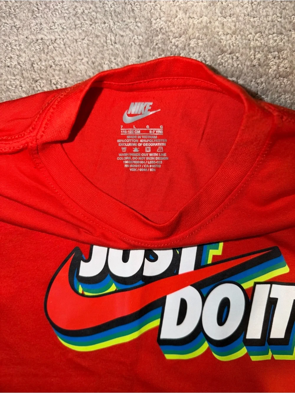 Kids Nike Just Do It T-Shirt and Shorts Set Size 7